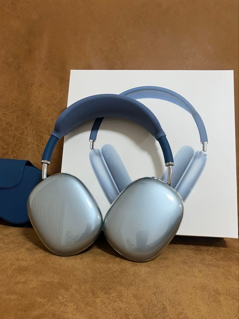 AirPods Max 本体 ブルー ケース付き