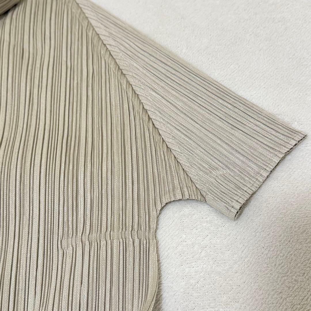 極美品✨PLEATS PLEASE プリーツ　パーカー　ロング丈　ベージュ