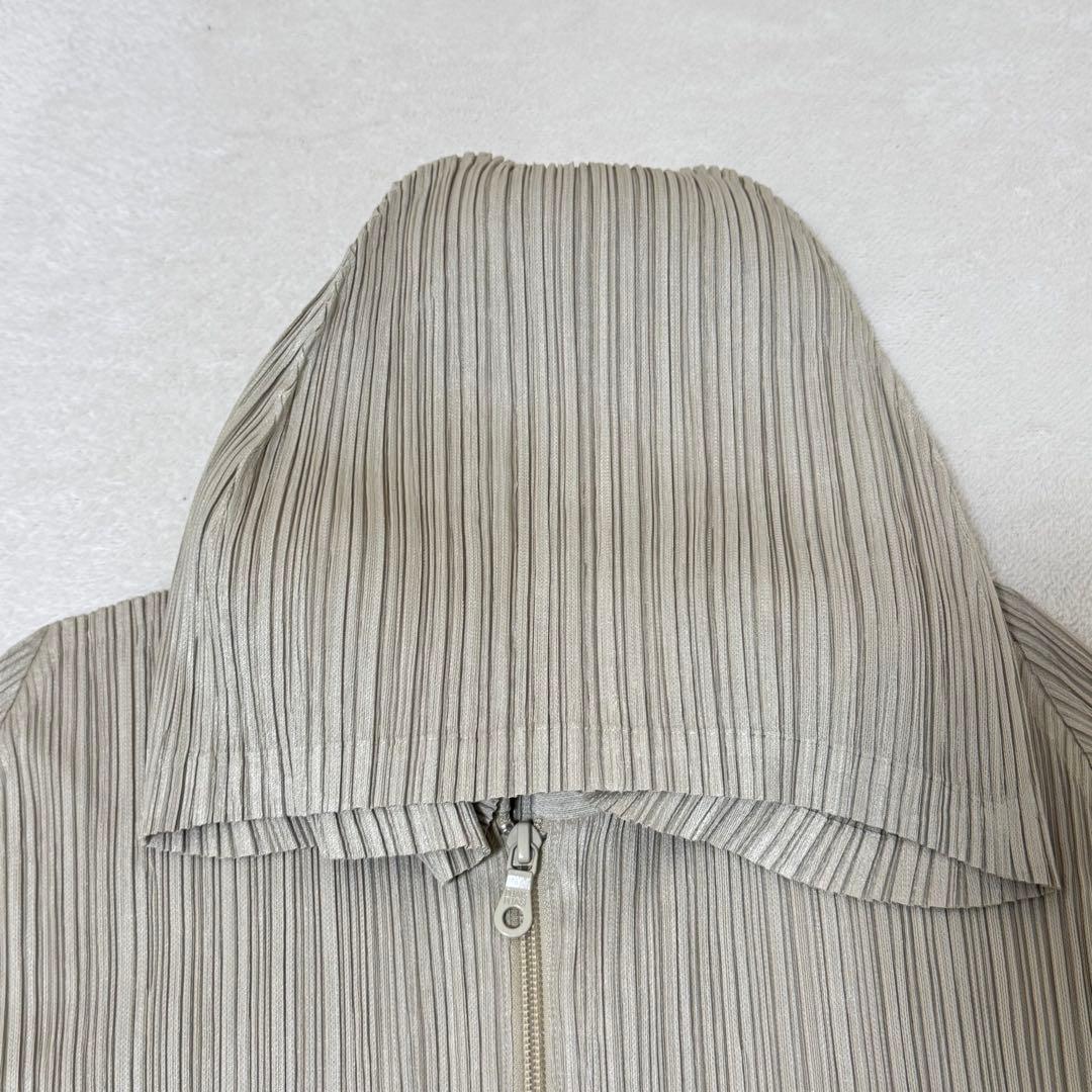 極美品✨PLEATS PLEASE プリーツ　パーカー　ロング丈　ベージュ
