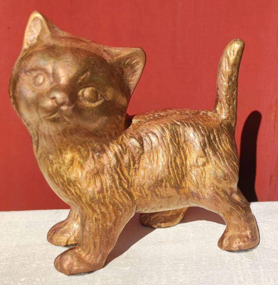 ブロンズ製の招き猫　フランスアンティーク