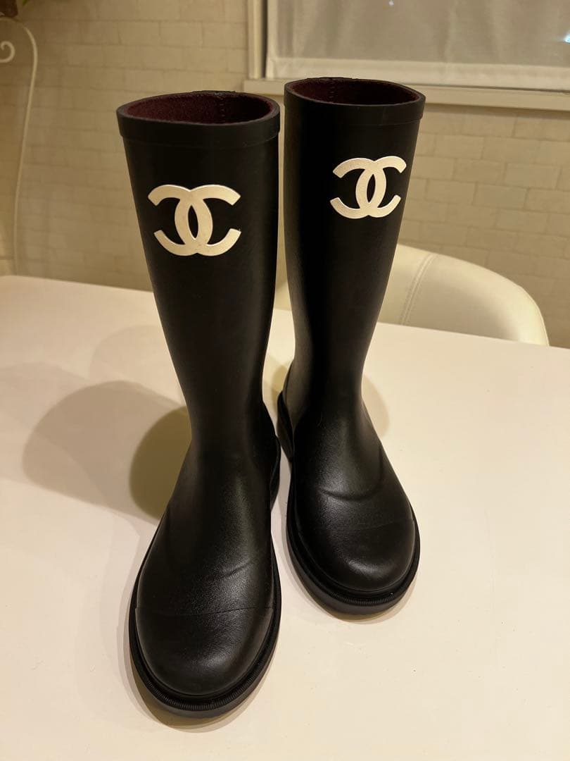 CHANEL ブラック 長靴美品