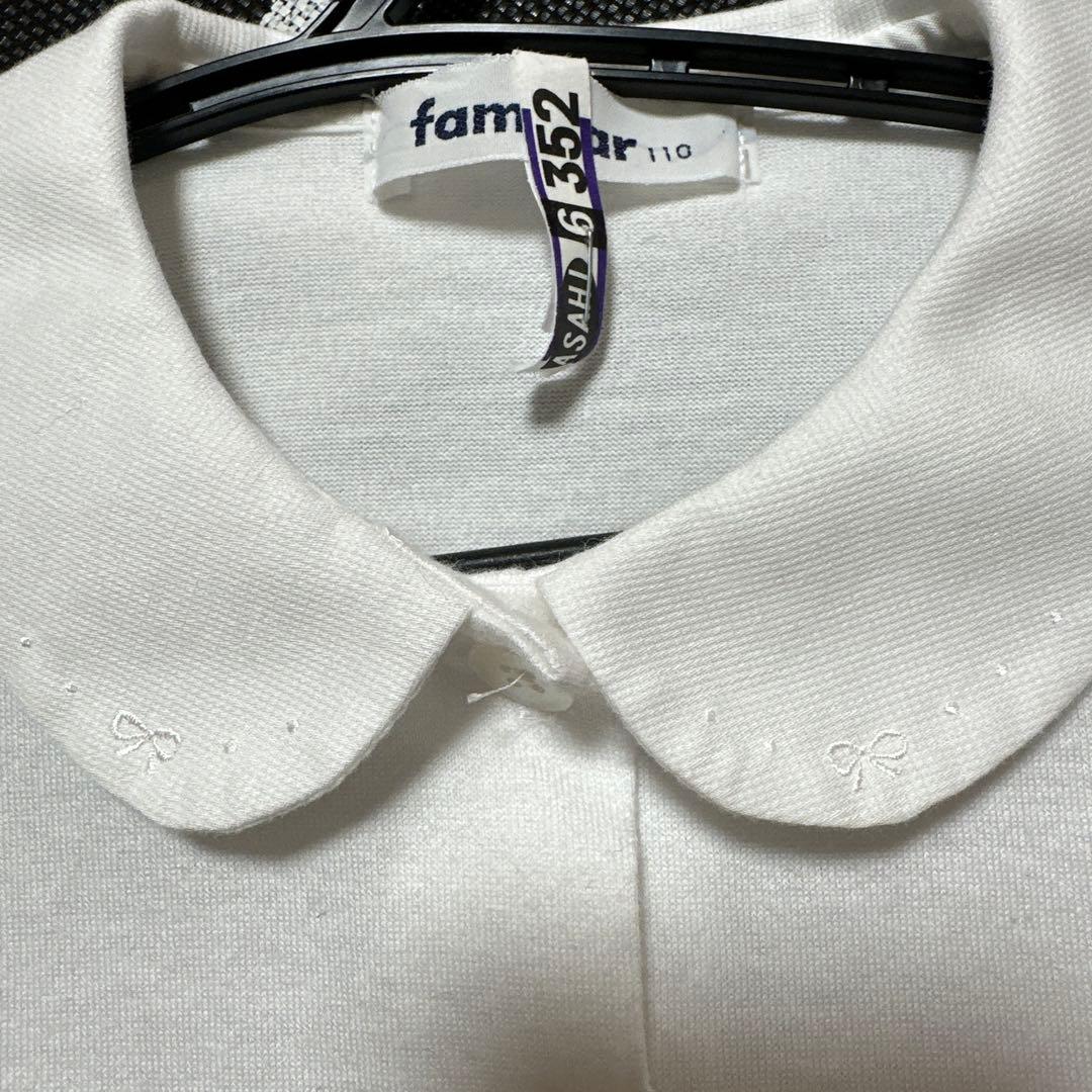 ファミリア　アンサンブル　110 ブラウス　ハンカチティッシュおまけつき