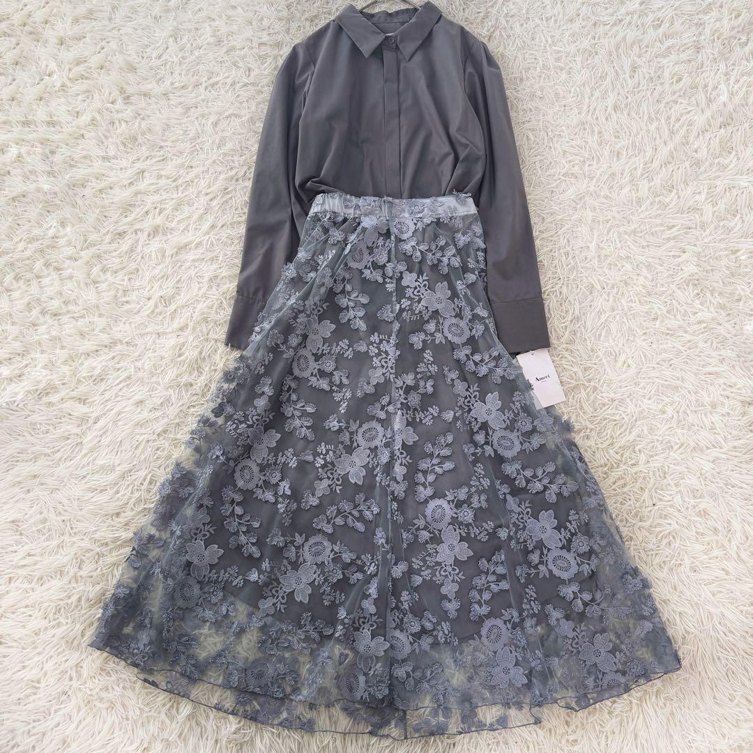 タグ付 Ameri レース レイヤード シャツドレスセット アメリヴィンテージ