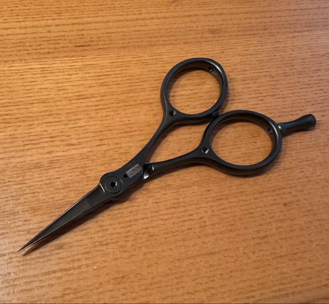 MIZUTANI KAVA フライタイイング用 シザース BLACK 右利き用