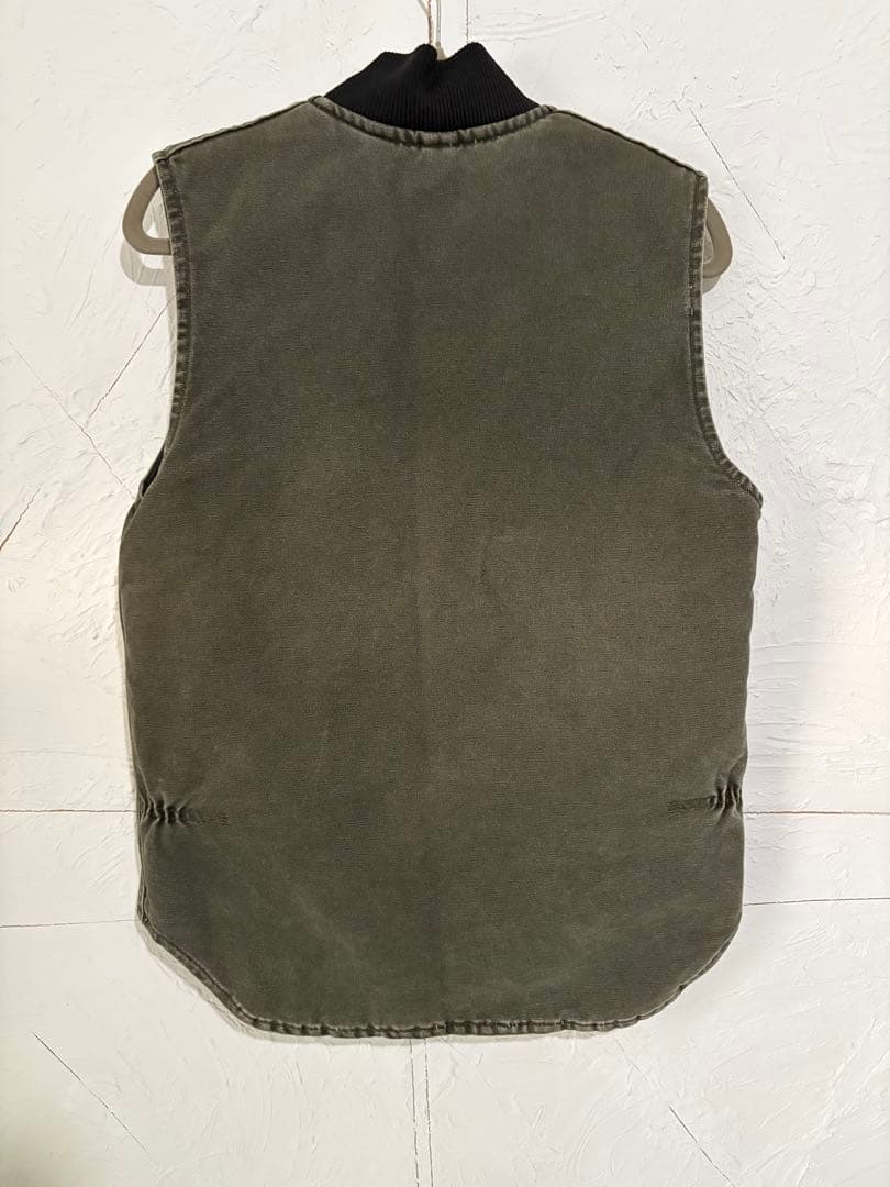 USA製Carhartt カーハート ダック ベスト モスグリンフェード