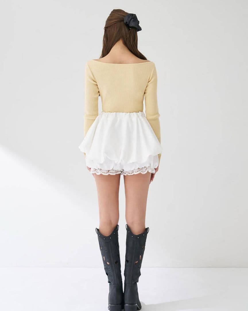 ダーリッチ ボリュームバルーンミニスカート 2026 白