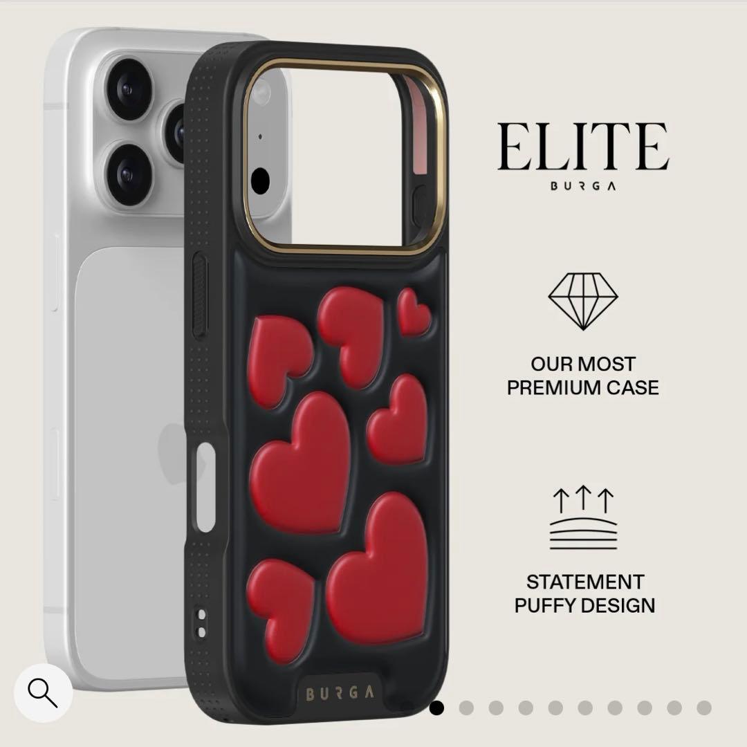 ブルガ BURGA iPhone17proケース ブラック ハート