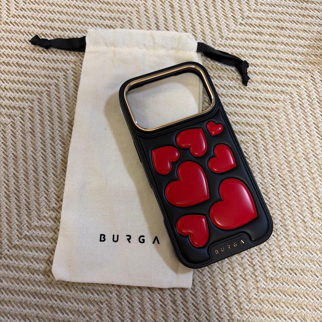 ブルガ BURGA iPhone17proケース ブラック ハート