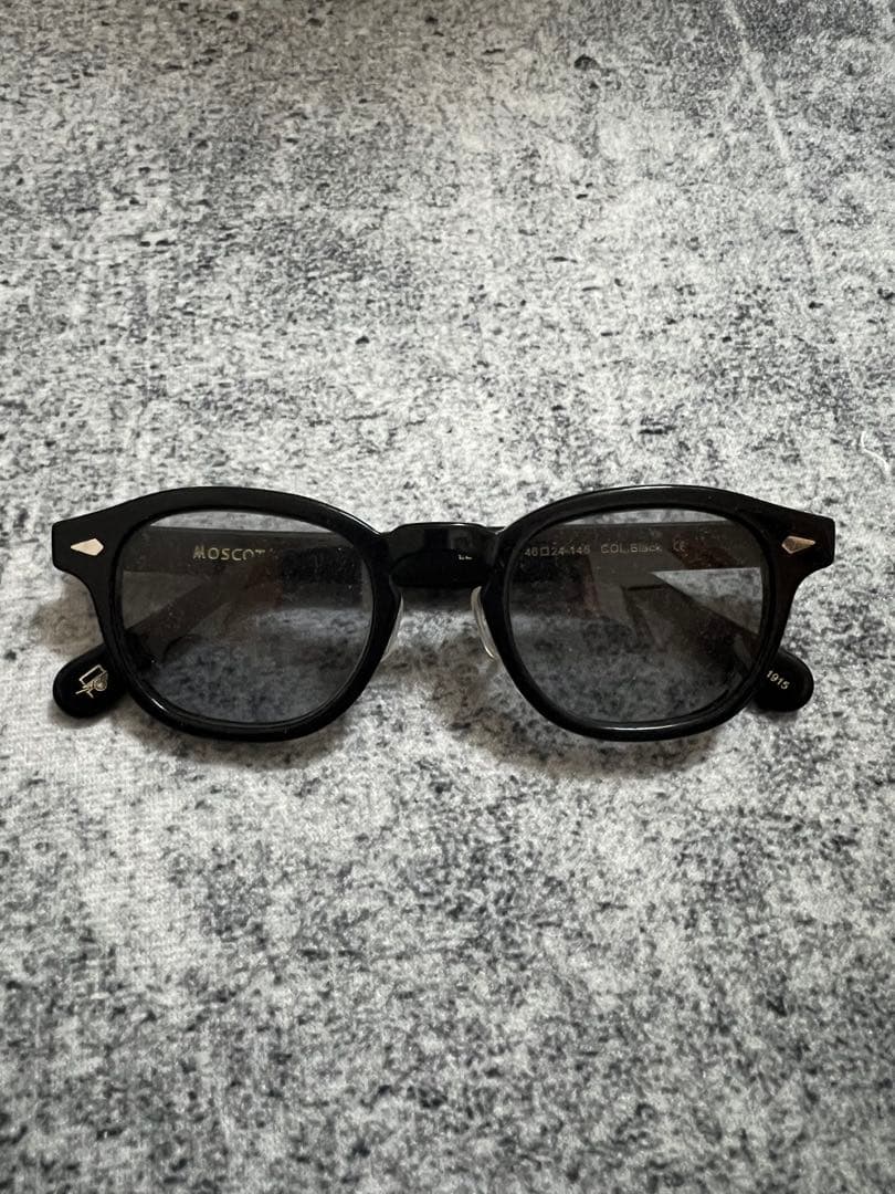 MOSCOT レムトッシュ　ブラック サングラス 度なし　グレー35%