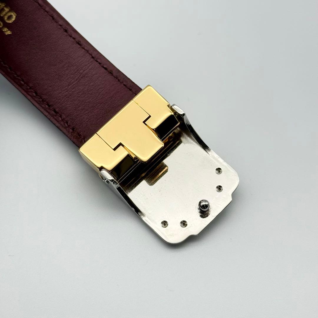 ✨未使用級✨カルティエ ベルト マストライン 本革 箱付 ゴールド金具 ボルドー