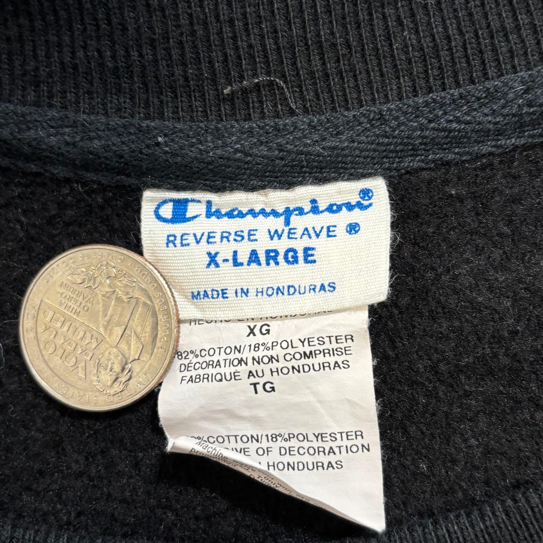 古着 00s〜 リバースウィーブ 目無し ブラック スウェット トレーナー 黒