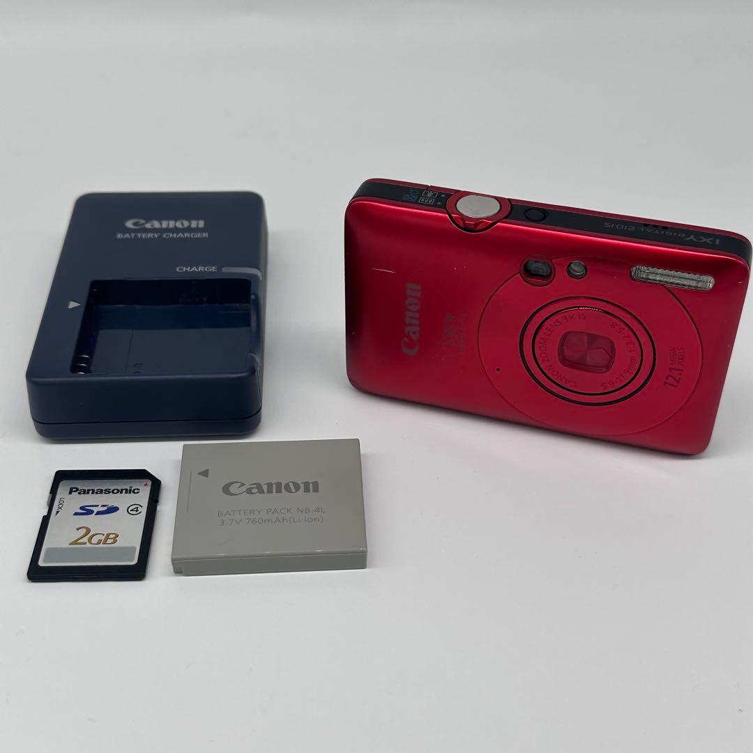 Canon IXY DIGITAL 210IS レッド バッテリー 充電器 付属