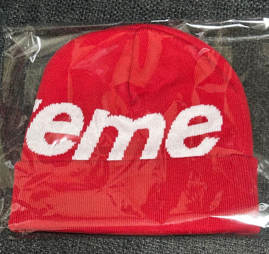 帽子 Supreme 25FW Week18 Big Logo Beanie Red