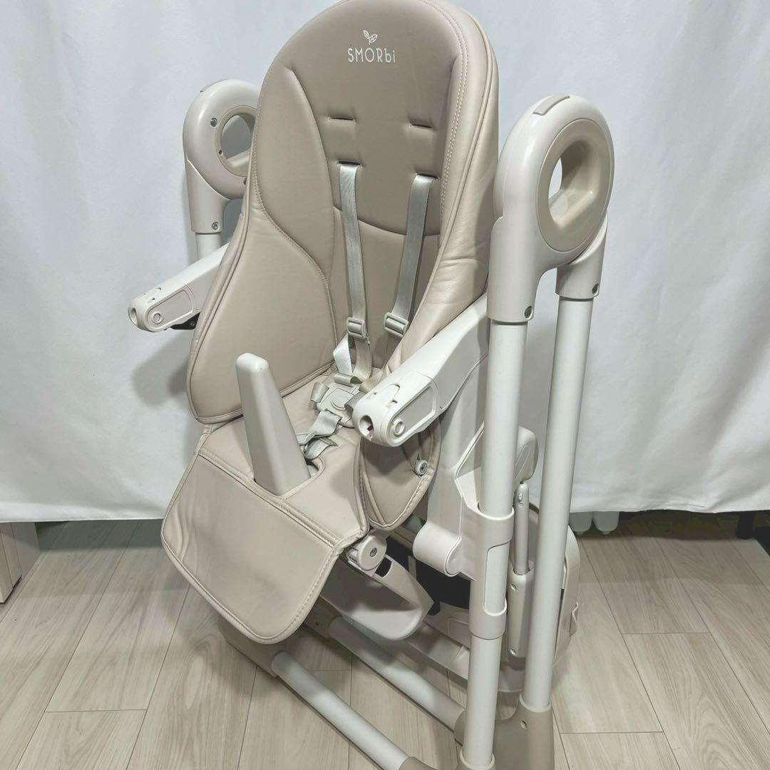 SMORbi のびのびマルチチェア ハイ＆ローチェア サンドグレー