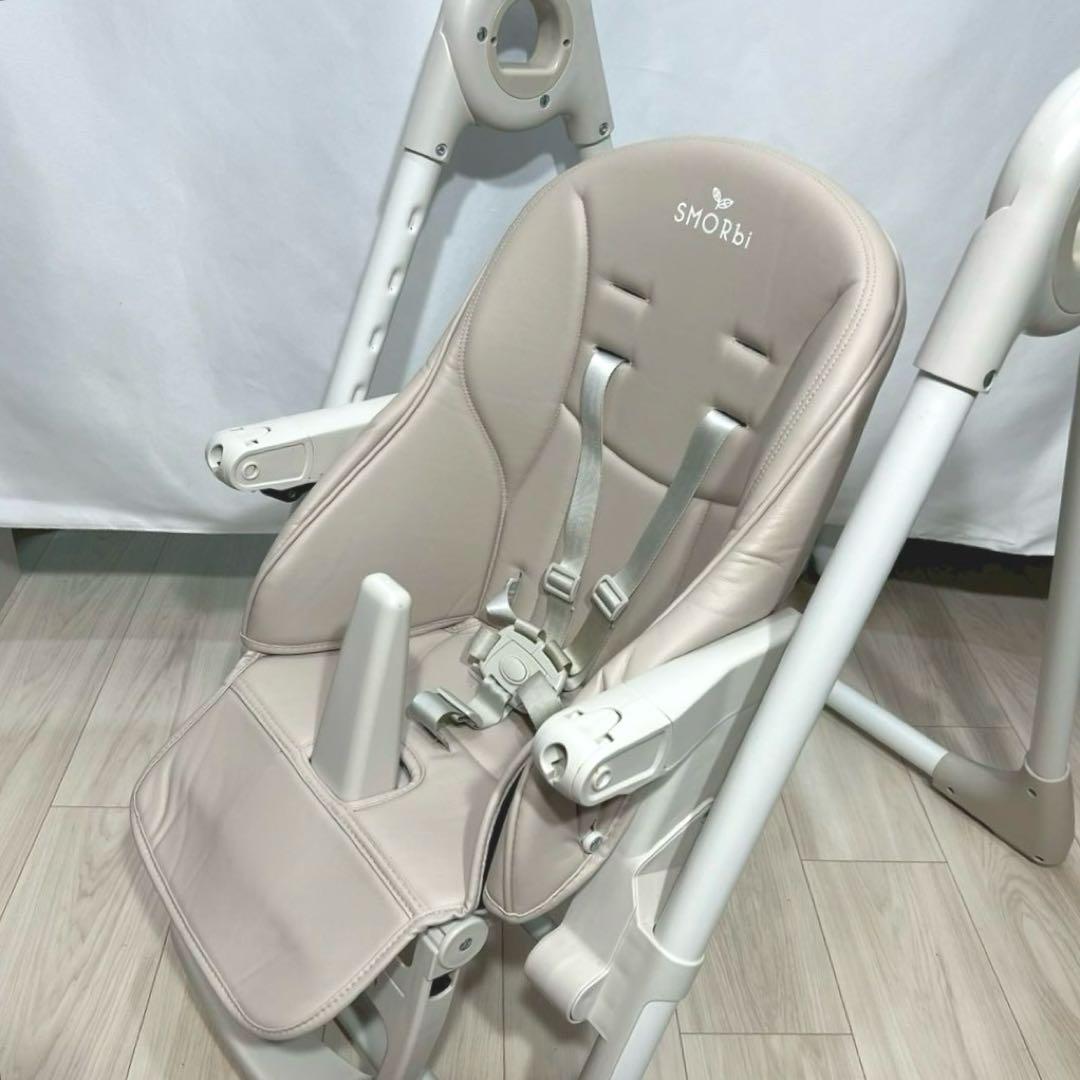 SMORbi のびのびマルチチェア ハイ＆ローチェア サンドグレー