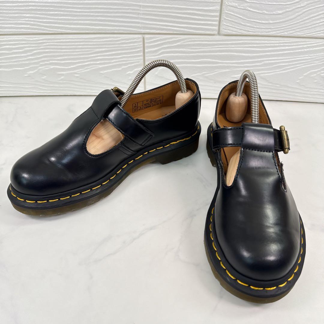 【美品】ドクターマーチン POLLEY Tバーシューズ UK3 黒 ポリー
