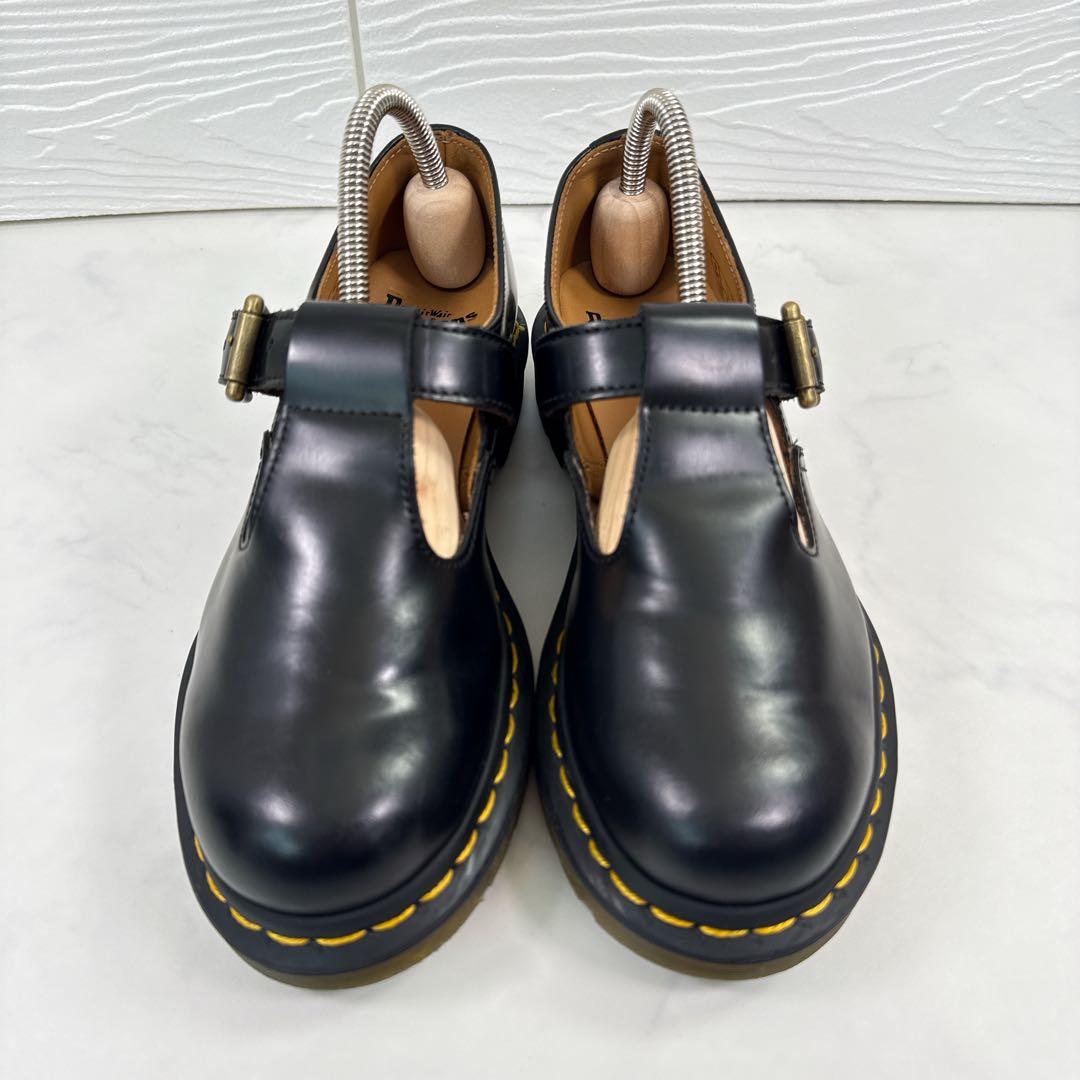 【美品】ドクターマーチン POLLEY Tバーシューズ UK3 黒 ポリー