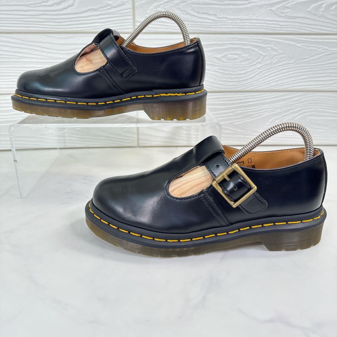 【美品】ドクターマーチン POLLEY Tバーシューズ UK3 黒 ポリー