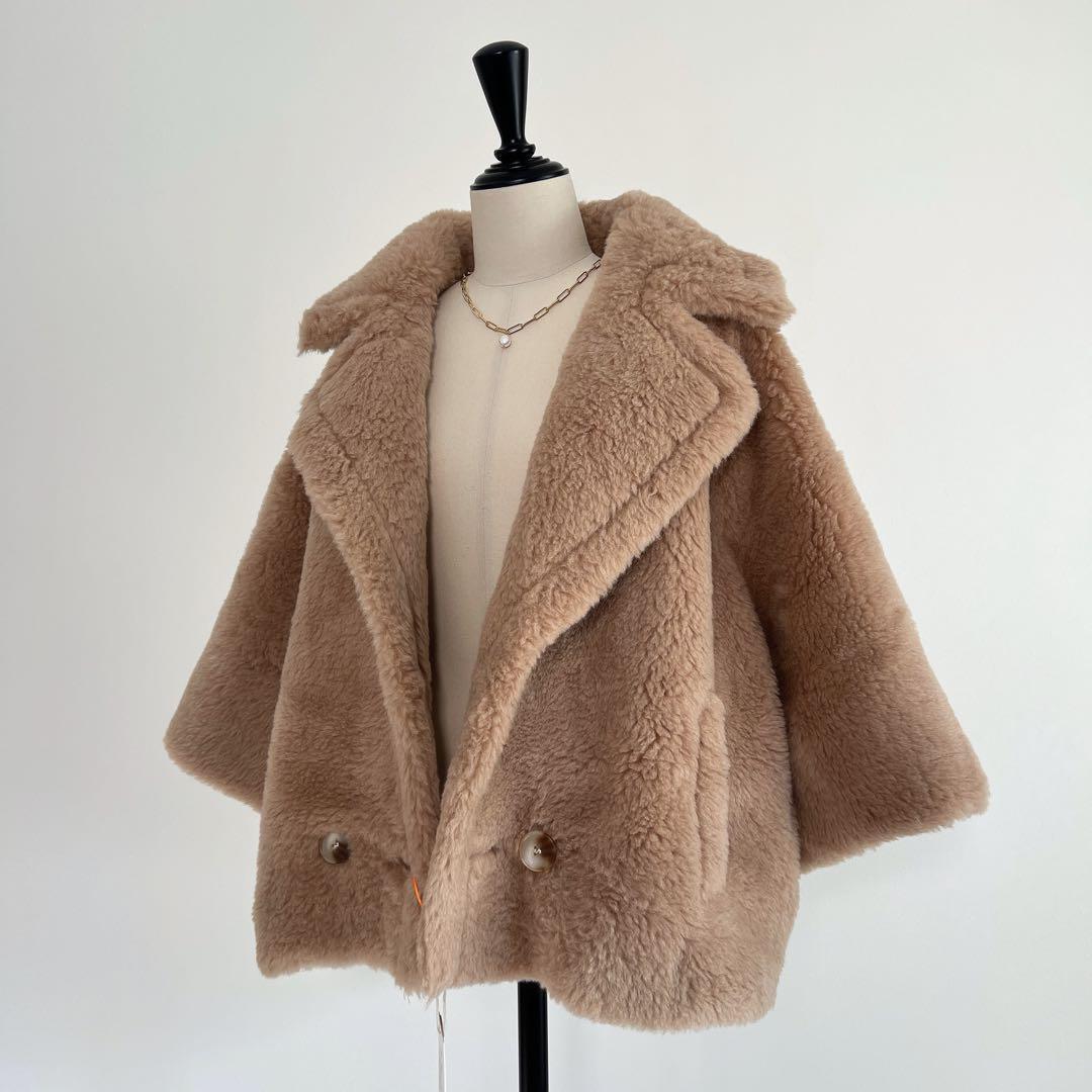 新品未使用 ベアテーラードコート アルパカ素材 ミルクティーベージュ