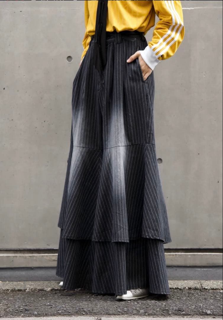 seyto ストライプ　レイヤード　デニム