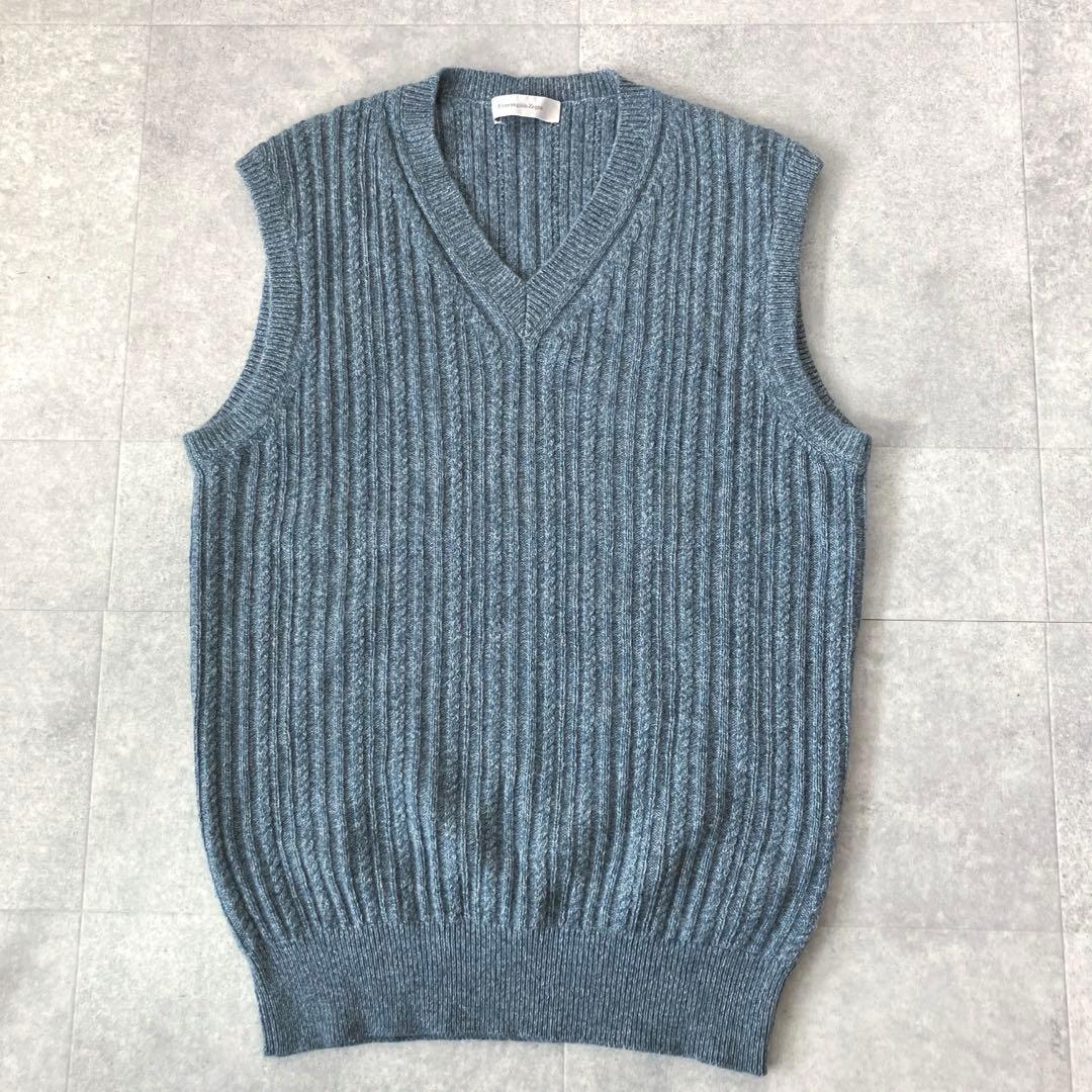 最高峰 エルメネジルドゼニア カシミア100％ ニットベスト/46(XS)