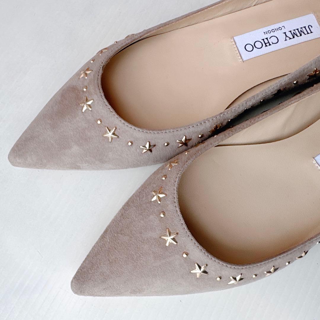 ジミーチュウ　星　スタースタッズ　バレリーナ　フラットシューズ　パンプス　新品