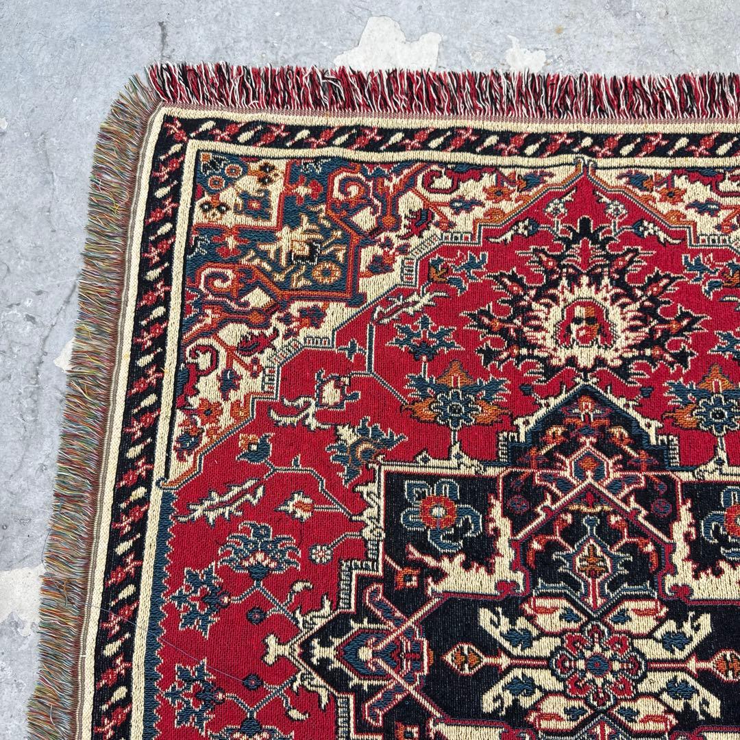 柄　マルチカバー　ソファーカバー　ヴィンテージラグ　127x110