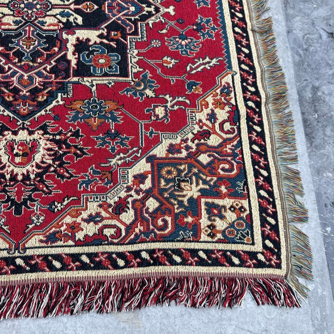 柄　マルチカバー　ソファーカバー　ヴィンテージラグ　127x110