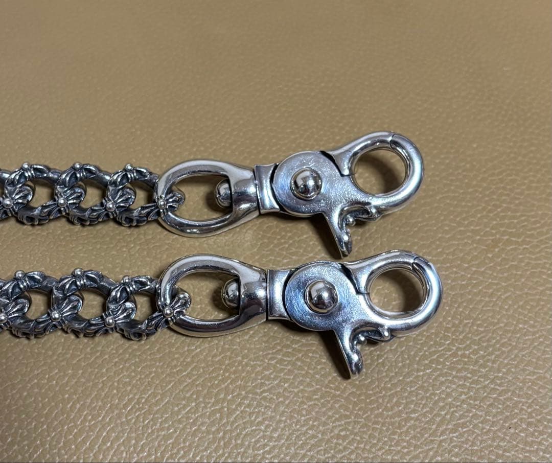 【SILVER925】ウォレットチェーン シルバー925刻印有246g美品極太
