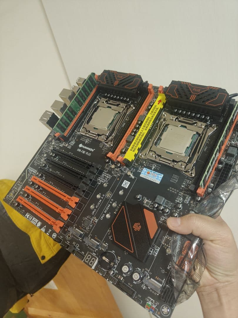 マザーボード 2696v4 X2, 128Gb(64x2) X99 F8 Plus