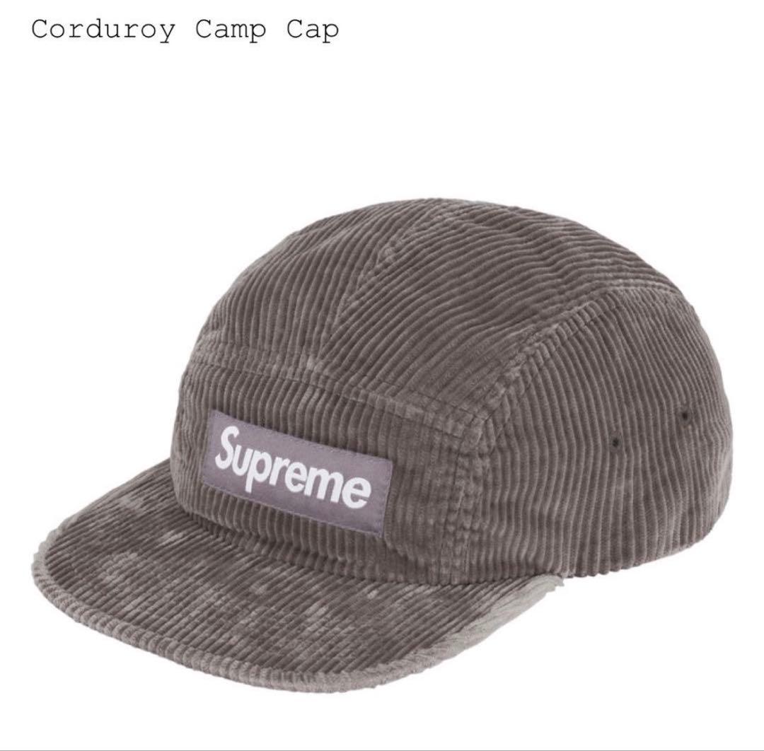 新品未使用　Supreme Corduroy Camp Cap Gray グレー