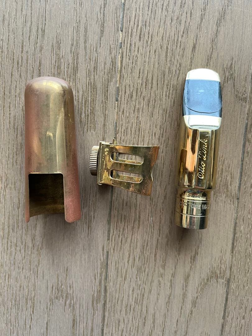 【磨きました】Otto Link 金属製アルトサックスマウスピース&リガチャー