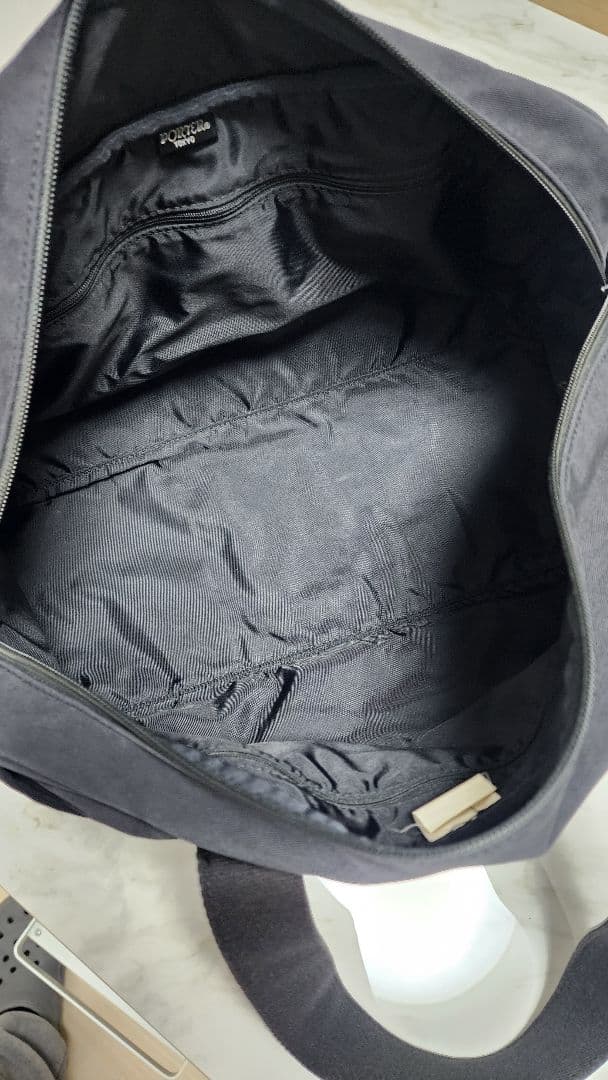 PORTER ボストンバッグ ブラック　ポーター　レザーと布のコンビ