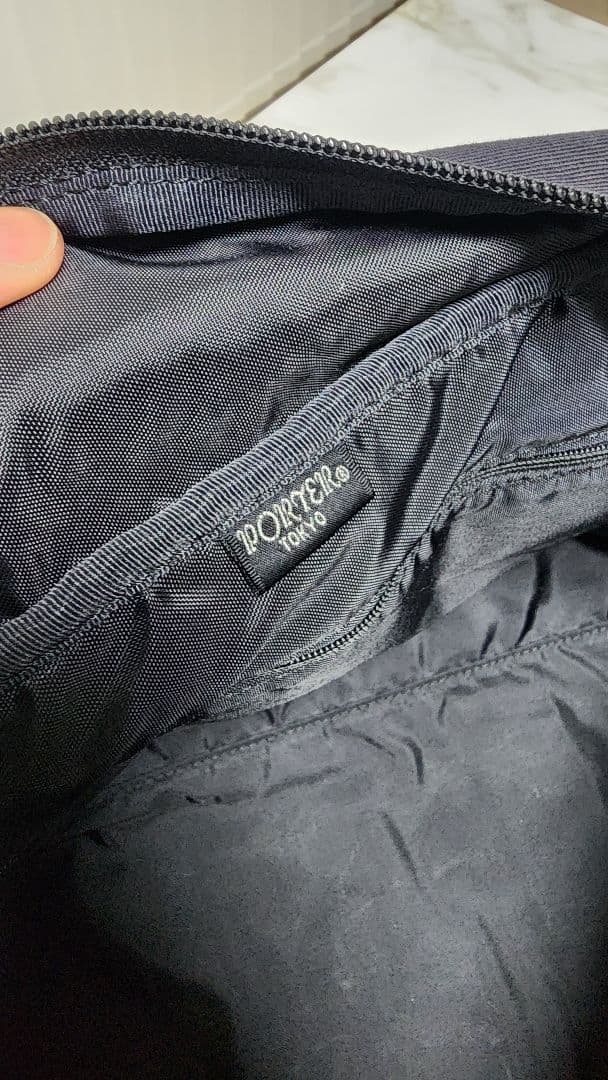PORTER ボストンバッグ ブラック　ポーター　レザーと布のコンビ