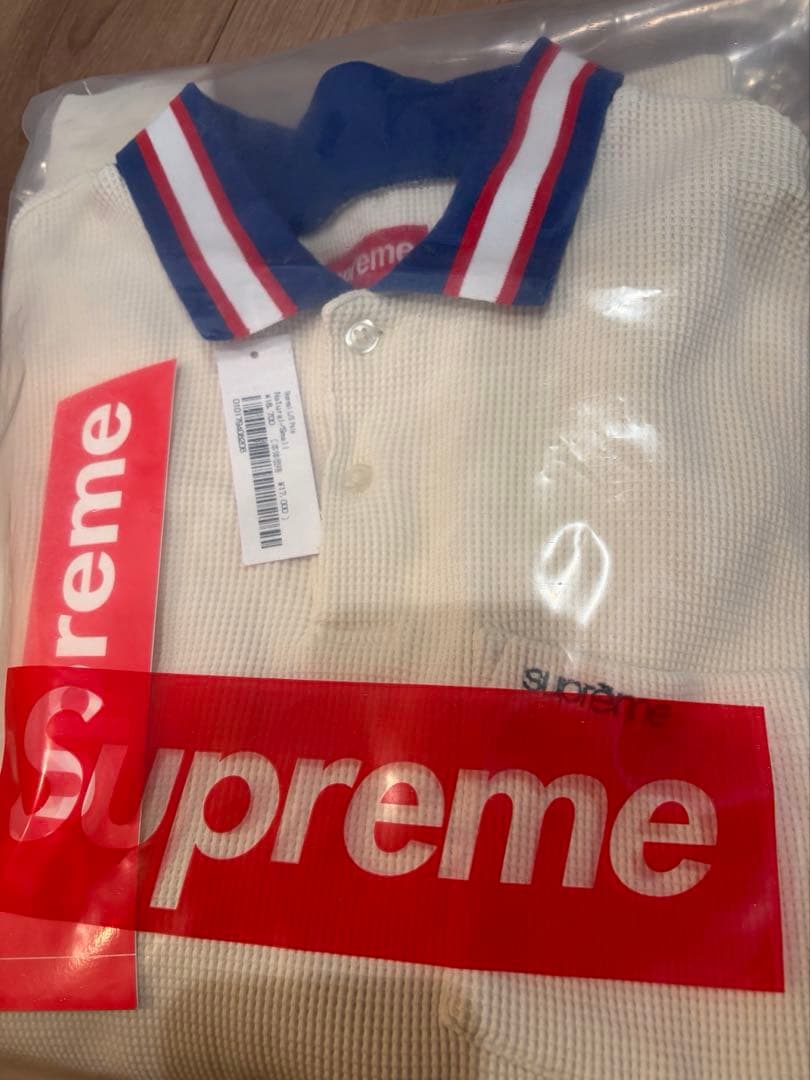 トップス Supreme Thermal L/S Polo Natural S