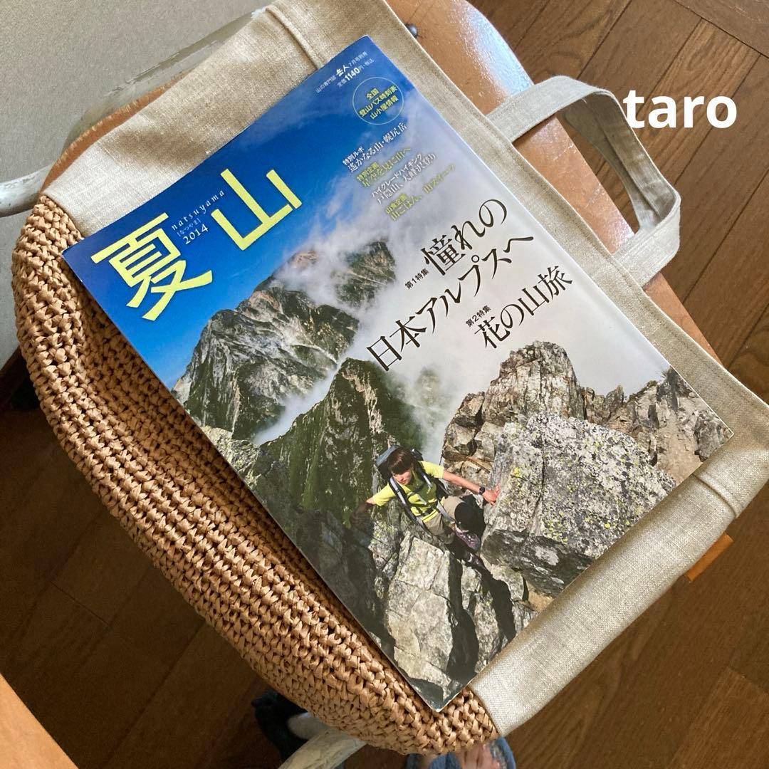 タンバリン+ピースパッチ　かご編付横長トートバッグ　ミナペルホネン　ハンドメイド