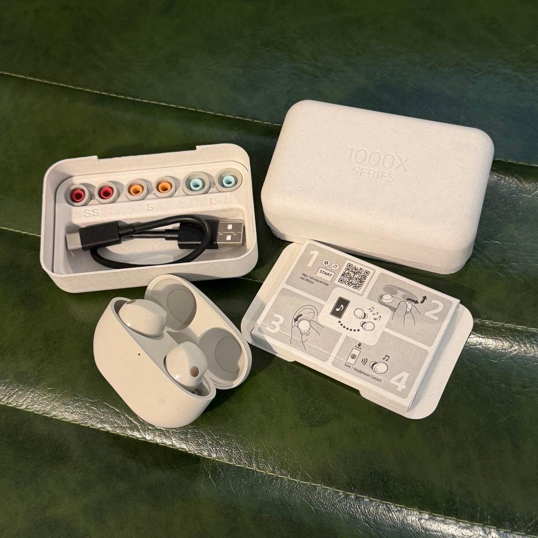 ソニー ワイヤレスイヤホン WF-1000XM5 プラチナシルバー