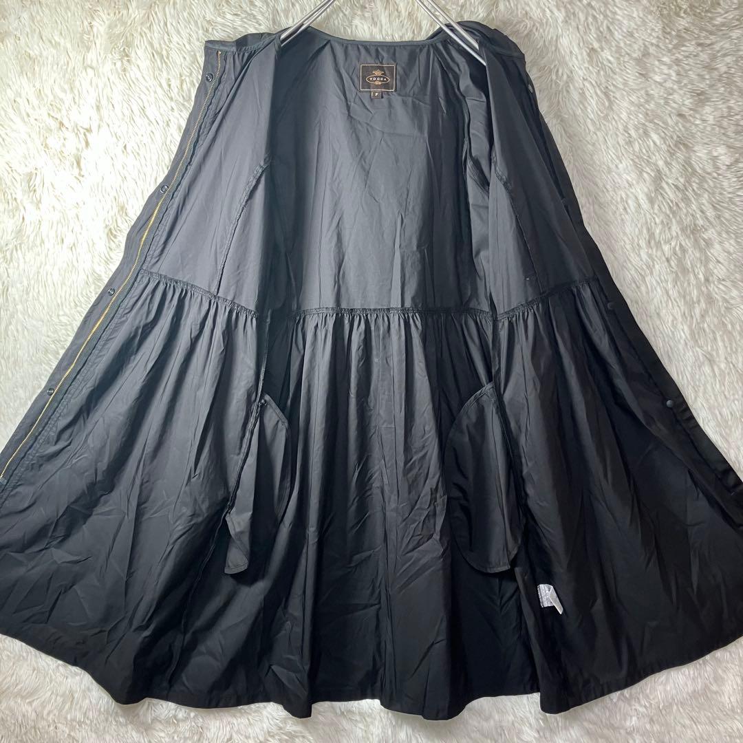 美品 TOCCA トッカ ロングコート Aライン レインコート フリーサイズ