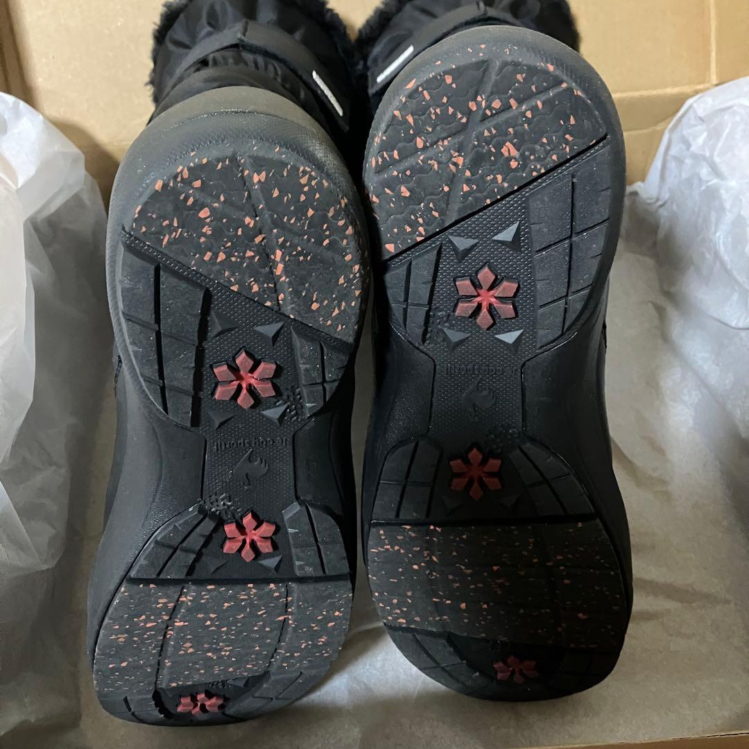 新品 ルコック 24.0cm 防水 レインブーツ スノーブーツ 黒 ブラック