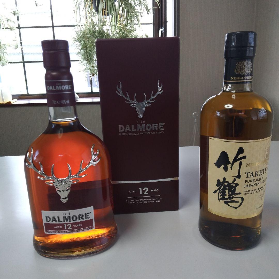 竹鶴na,ダルモア12年,それぞれ700ml.