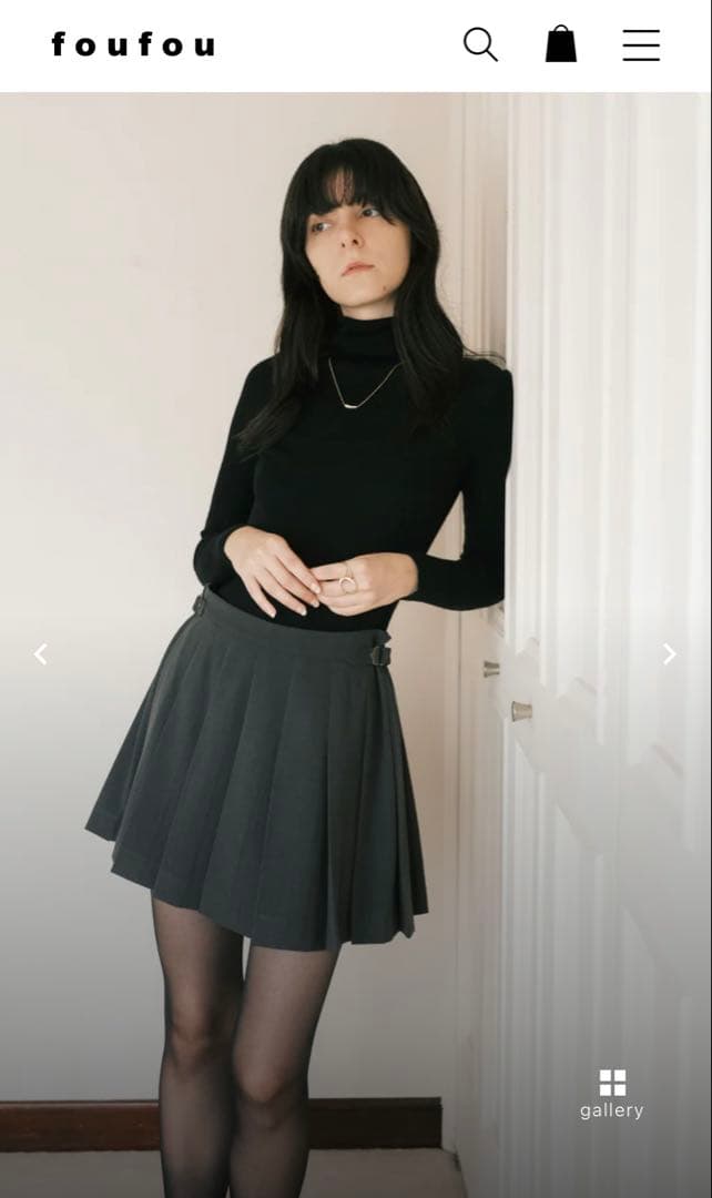 【foufou】プリーツミニスカート（M）