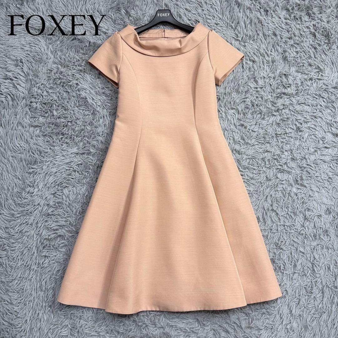 極美品✨15万 フォクシー ヴィンテージローズドレス ラウンドカラー 2way