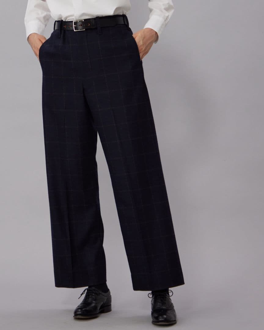 ブリティッシュメイド　ネイビー×グレーチェック　セレモニーパンツ