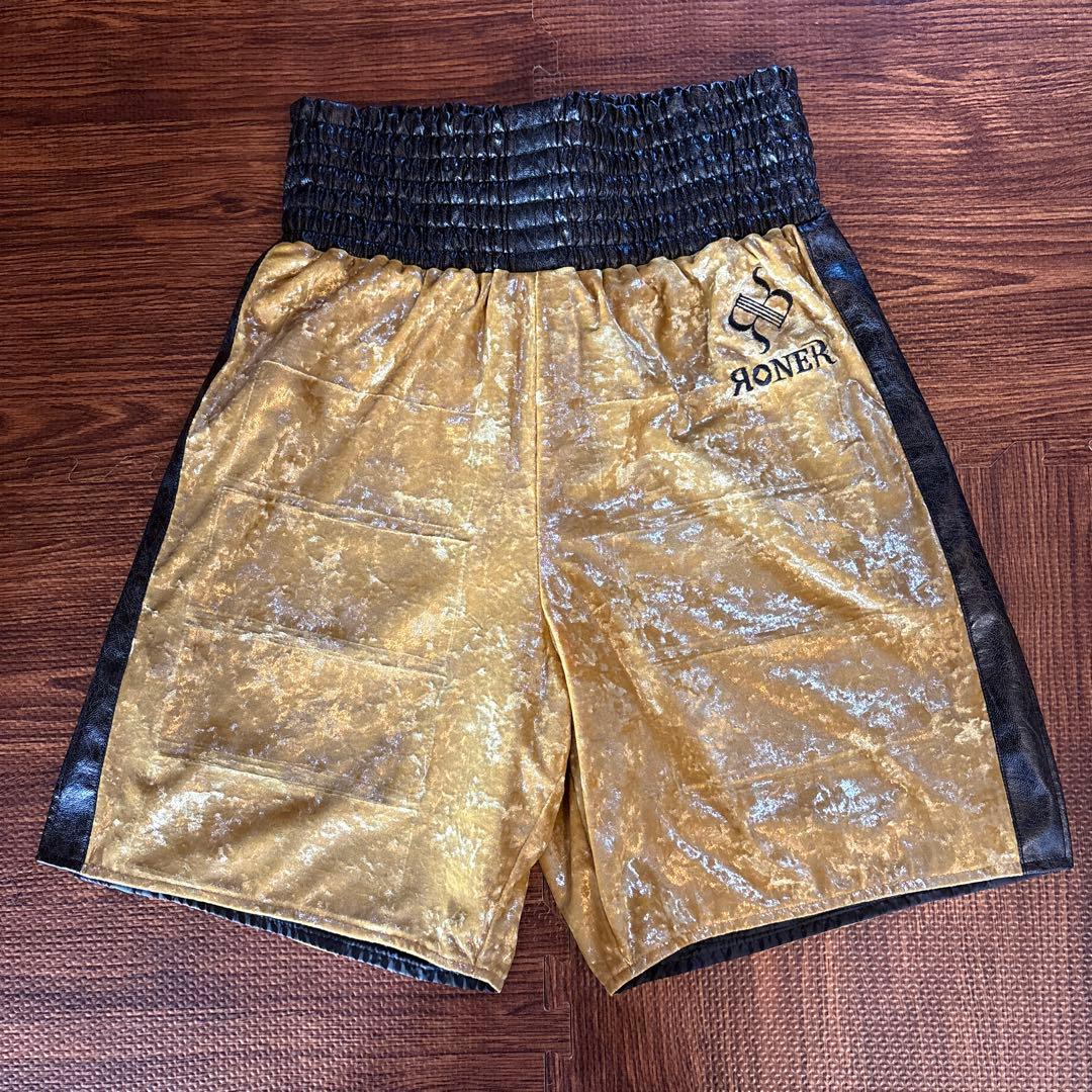 ボクシング トランクス キック ゴールド ズボン 試合 練習 格闘技