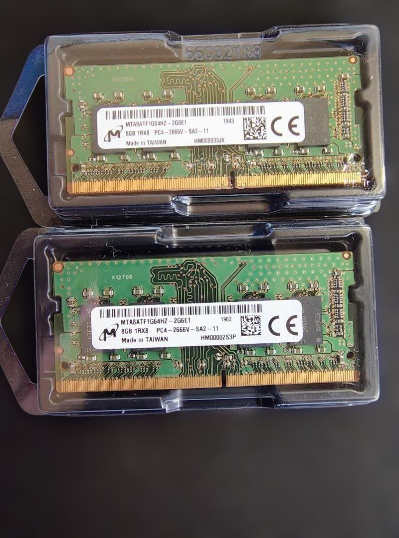 ノート用 SO-DIMM DDR4 8GB✕2枚(合計16GB) メモリ