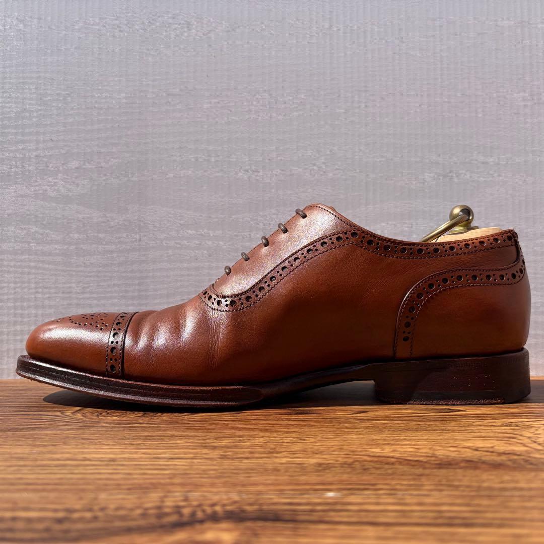 【美品】ジャランスリウァヤ ストレートチップ 26cm ブラウン 内羽根 革靴