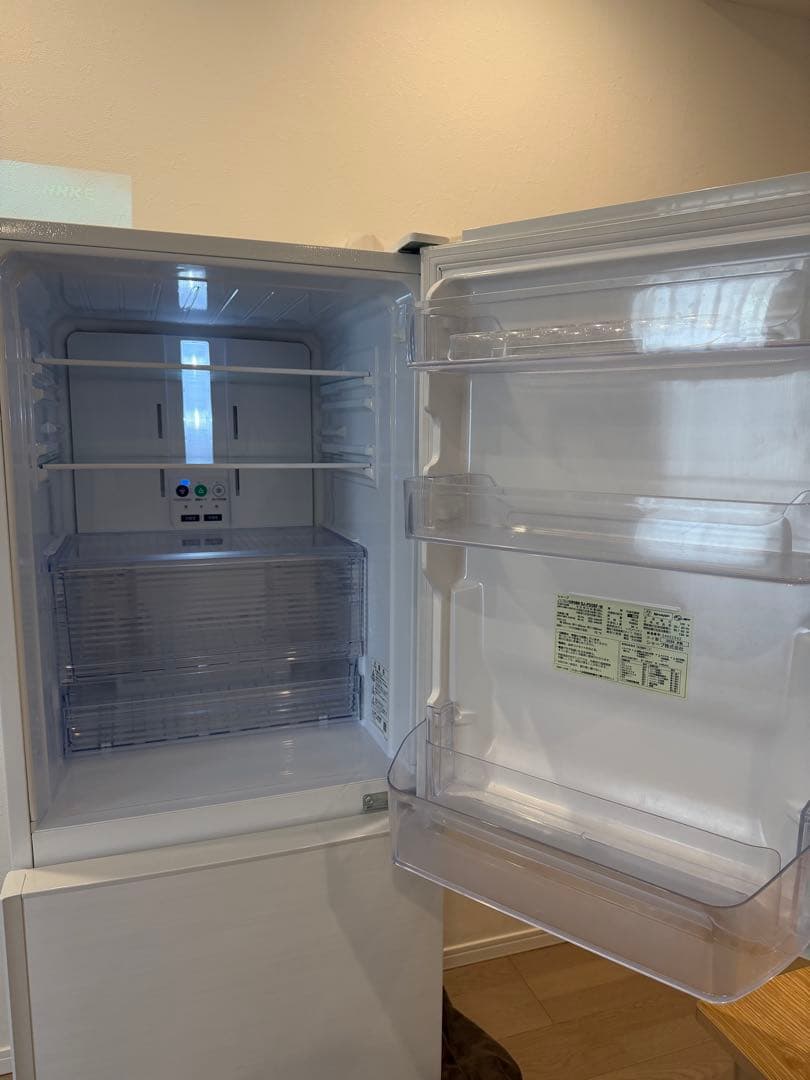 SHARP 冷蔵庫280L 右開き　2ドア　プラズマクラスター