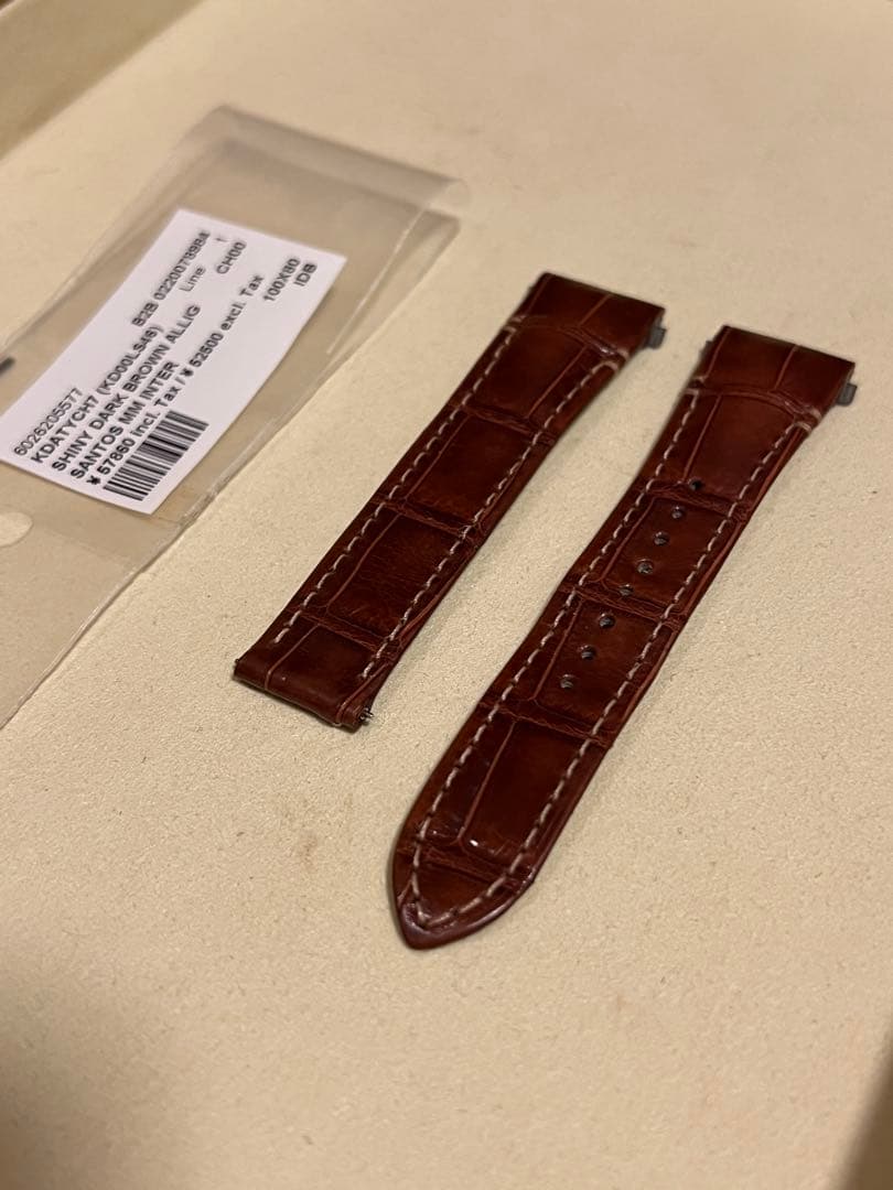 サントス ドゥ カルティエ レザーベルト ショート ほぼ未使用品