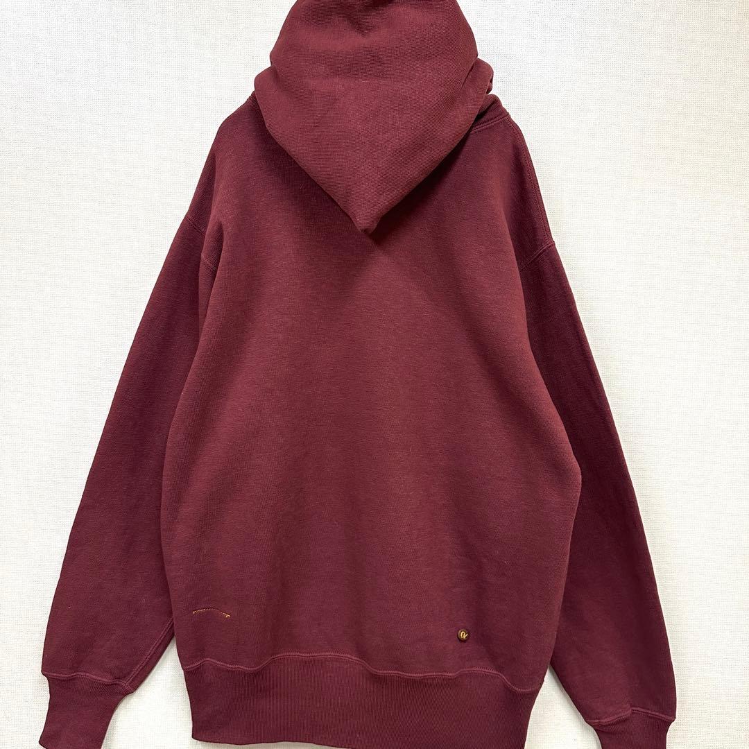 45R パーカー HERITAGE 裏毛フーディー アイランドワッペン ボルドー