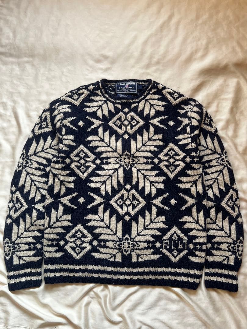 手編み ポロスポーツ ラルフローレン ノルディック ハンドニット セーター